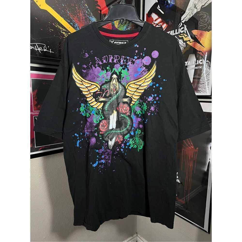 Y2K Avirex Snake Dagger Tee